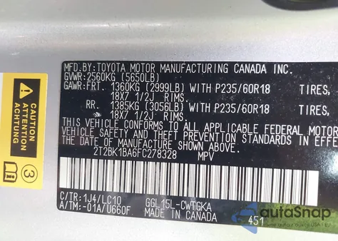 2015 Lexus Rx 350 from USA, damaged, VIN 2T2BK1BA6FC278328